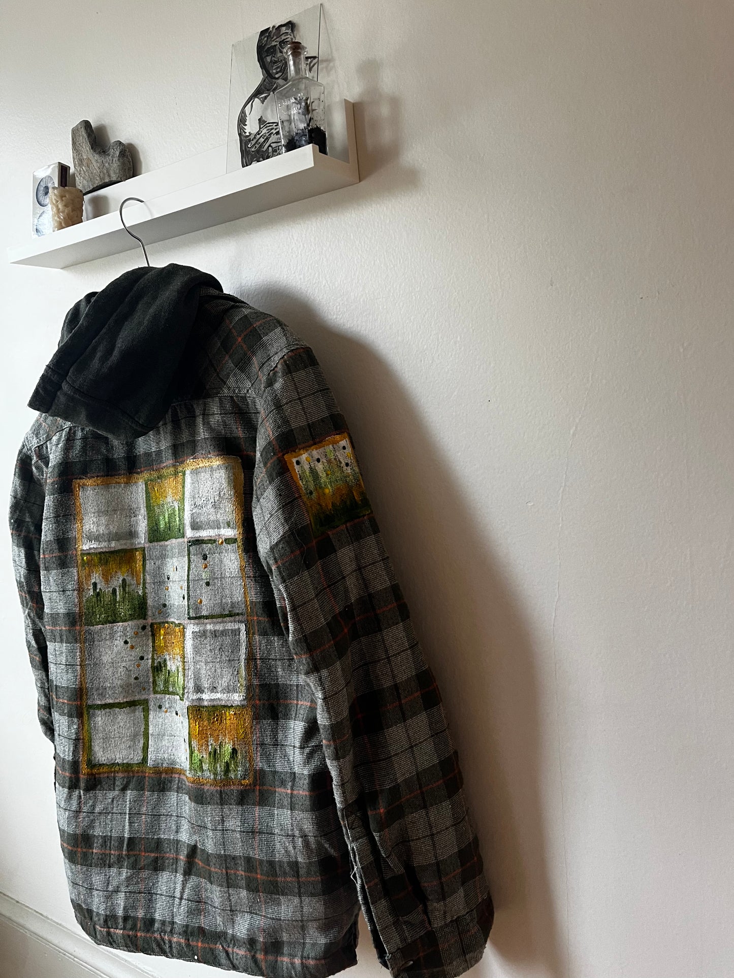 Desert Woods Block Print Flannel Hoodie